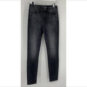 Fidelity Denim Gwen skinny jeans mid-rise Downtown Manhattan black gray new 26